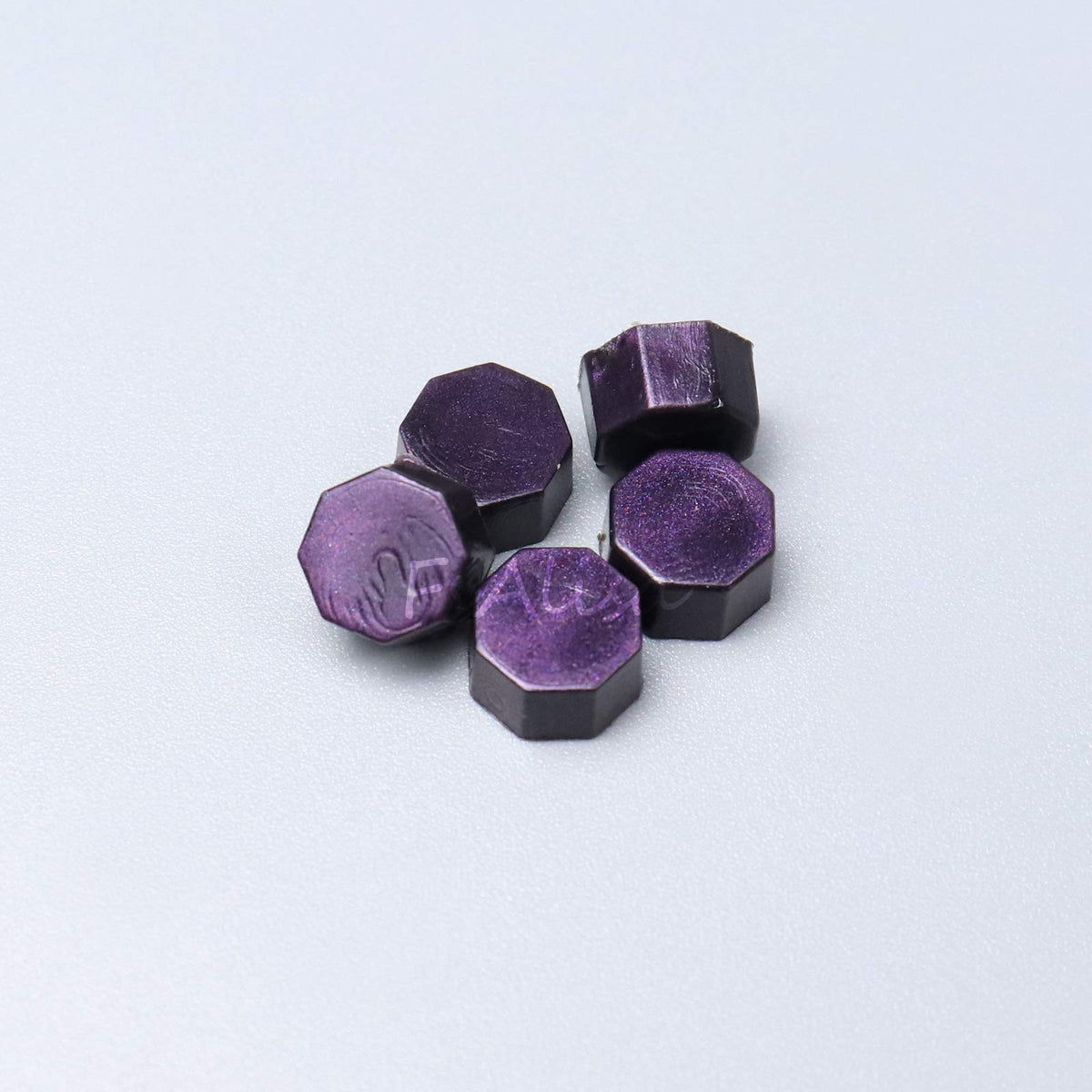 FsAlisa Wax Seal Beads 200pcs Octagon Wax Sealing Beads for Wax Stamp Sealing Perfect for Embellishment of Wedding Invitations, Christmas Cards, Envelopes, Wine Packages (Dark Purple)