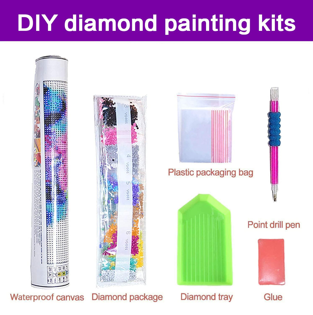 croshom Diamond Art Kits for Adults, 3 Packs Books Diamond Painting Kits for Adults, 5D DIY Full Round Drill Gem Craft for Adult Gifts, Home Wall Decor 11.8" x 15.7"