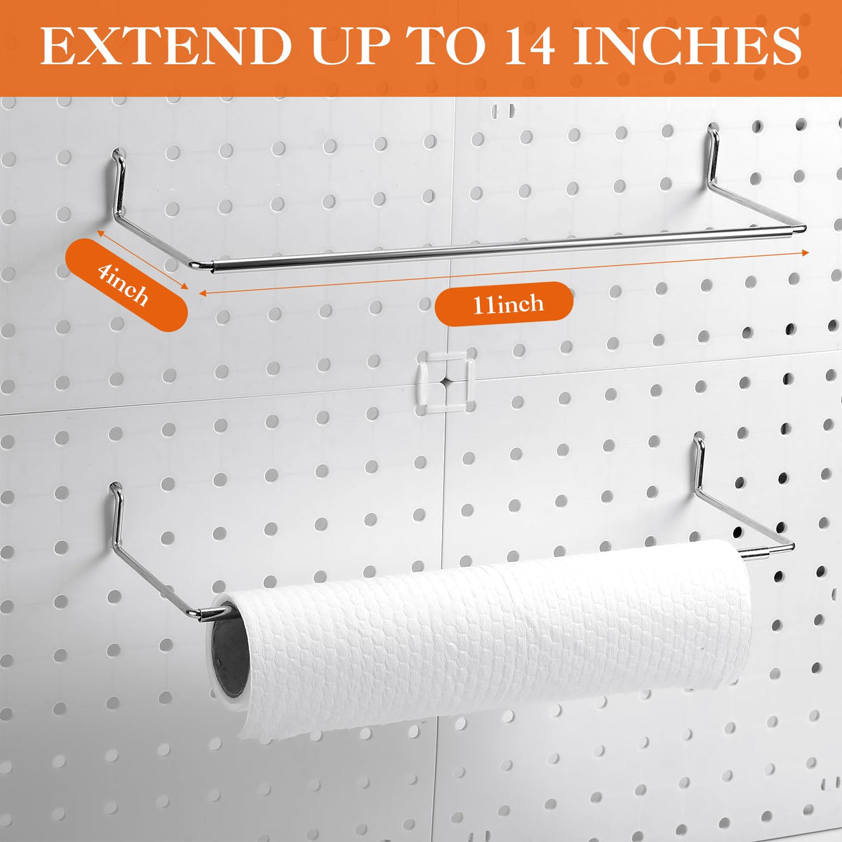 Zubebe 106 Pcs Pegboard Hooks Assortment with Bins, Pegboard Accessories Organizer Kit Include Bins with Hooks and Loops Paper Towel Craft Holder for Hanging Tool(Silver, Clear)