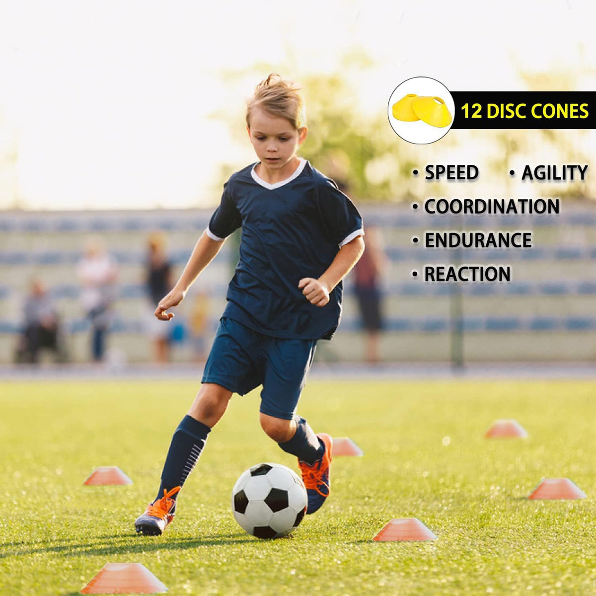ENDIESS Agility Ladder Set 20ft, 4 Hurdles, 12 Soccer Cones, Jump Rope & Running Parachute - Speed Agility Training Equipment for Soccer Fitness Kids Youth Adults