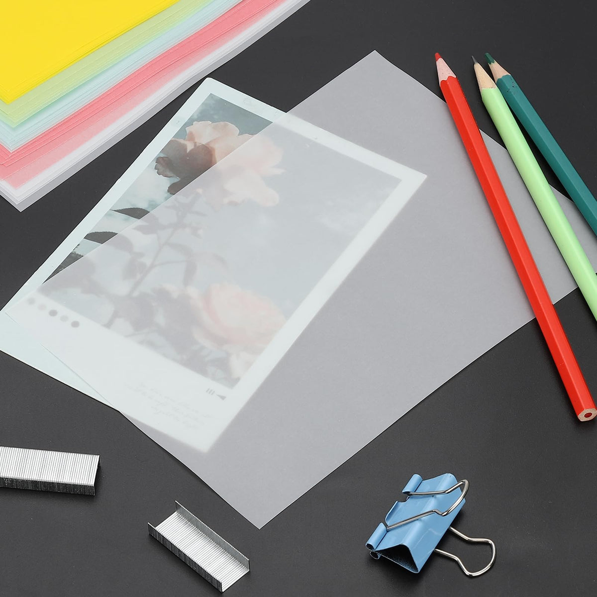 PATIKIL 150 Sheets Vellum Paper 4x6, Translucent, 100GSM for Invitations, Crafts, Sketching, Drawing