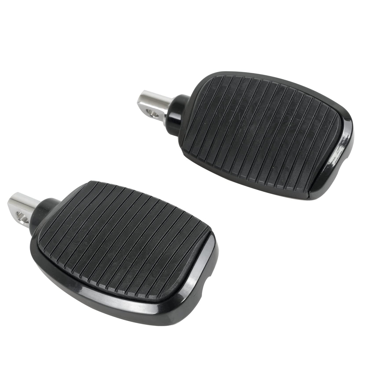 SWESGI Motorcycle Passenger Mini Board Floorboards Footpegs Pedals Footrests Highway Pegs with Anti-Slip Rubber Universal for Harley Davidson Dyna Touring Honda Suzuki Yamaha Triumph (Black)