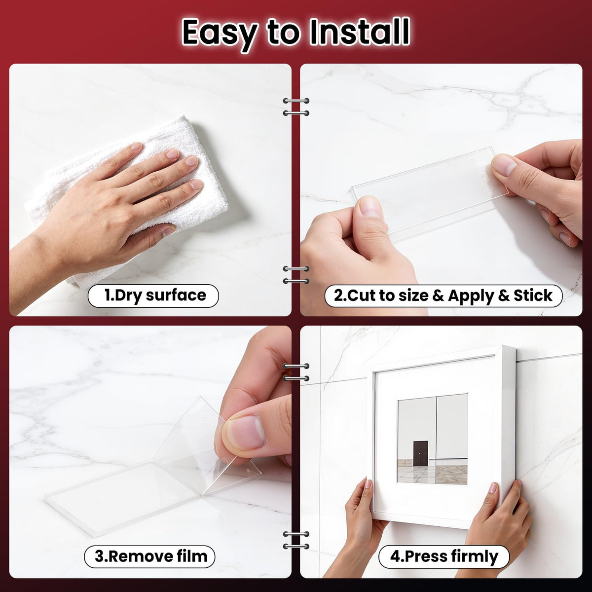 NULTAT Double Sided Tape Heavy Duty, Nano Reusable, Removable, Washable Double Stick Tape for Wall, Multipurpose Clear Adhesive High Temperature Tape 1.18" x 120" (20 Feet)
