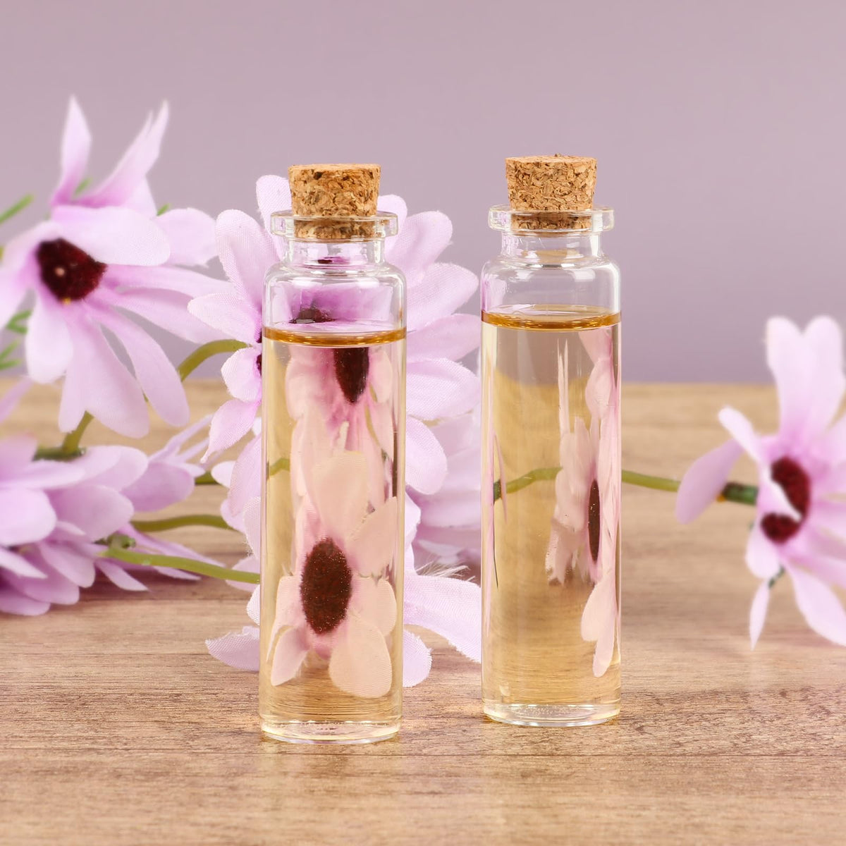 20 ml Small Glass Bottles with Cork, 24 Pack Mini Bottles with Twine & EXTRA Cork Stoppers, Small Vials with Lids, Tiny Spell Jar, Mini Potion Bottle, Message in a Bottle for Theme Party, Sand