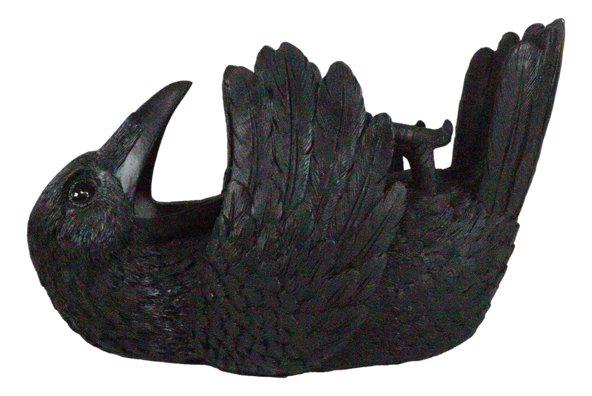 Ebros Macabre Potion Raven Wine Bottle Holder Figurine - Mystical Halloween Kitchen Home Decor Statue - Gothic Crows Edgar Poe Quoth The Raven Nevermore