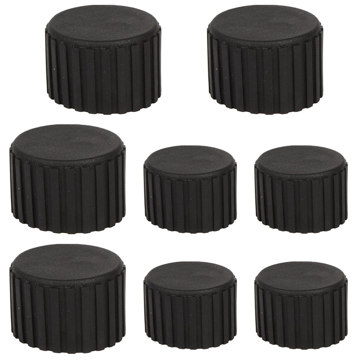 SquEqu 8 Pack Weight Bench End Caps Replacement Exercise Steppers Foot Tips Rubber Covers Floor Protector for Stair Stepper Elliptical Machine Recumbent Bike Recumbent Exercise Bike Stationary Bike