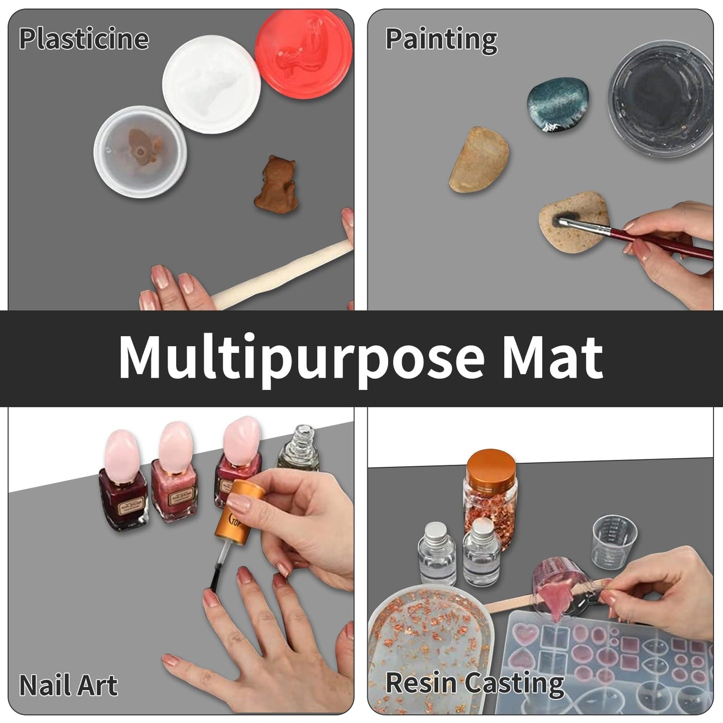 Super Large Silicone Mat, 120"x24"(305cmx60cm) Silicone Mats for Kitchen Counter, Non-slip Heat Resistant Mat,Thicken Kitchen Counter Mat, Waterproof Countertop Protector for Craft (Semitransparent)