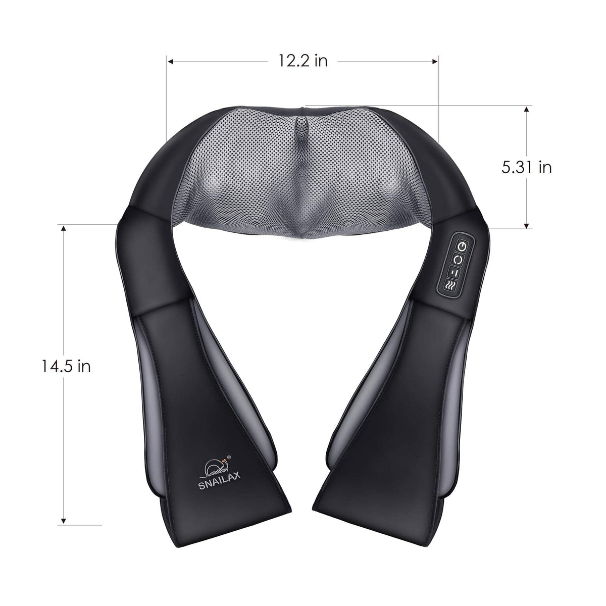 Snailax Cordless Massager - Shiatsu Neck and Shoulder Massager with Heat, FSA Eligible, Portable, Lumbar, Back Electric Massage Pillow, Gift for Woman, Mom, Dad