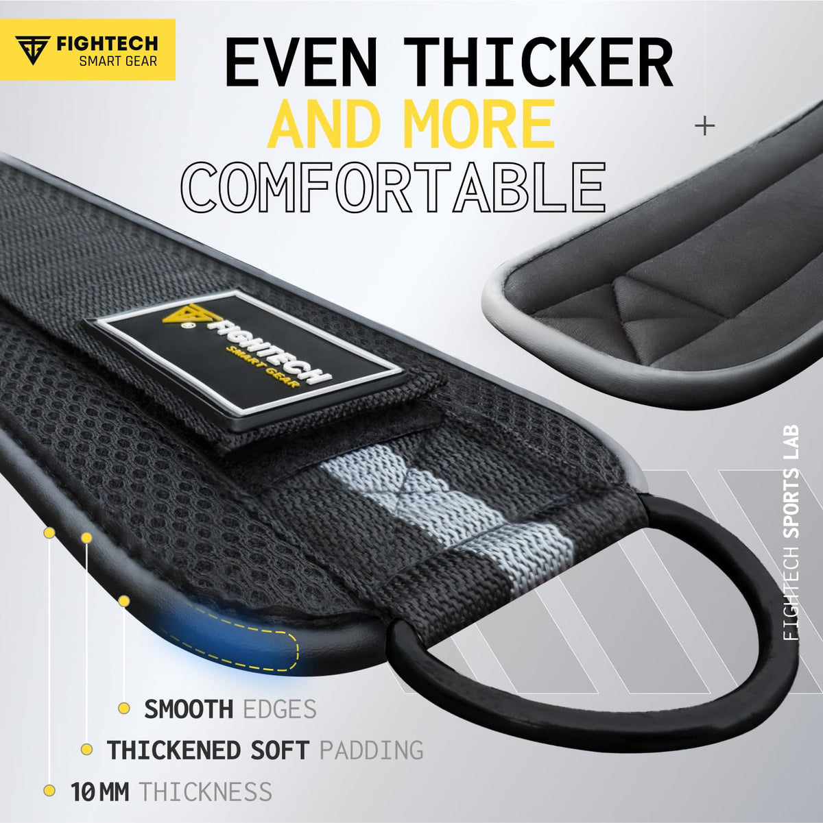 FIGHTECH Ankle Straps - Cable Machine Attachment - Padded Ankle Cuffs for Glute Kickbacks and Leg Workouts (Lavender/Classic)