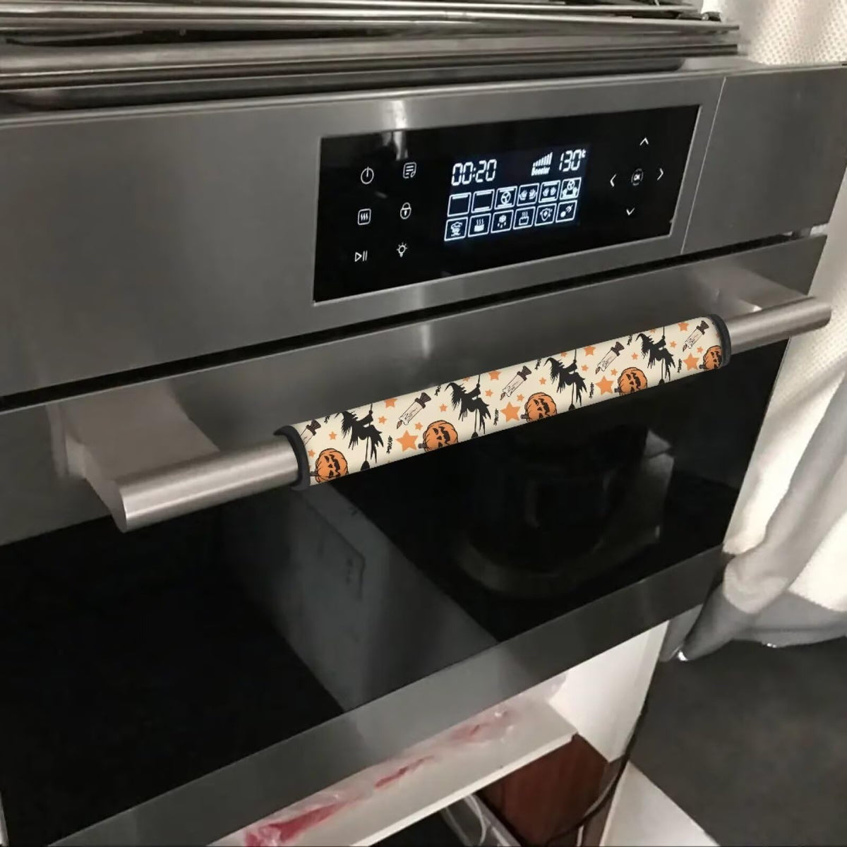 HUISEFOR Happy Halloween Refrigerator Handle Covers Washable Anti-Static Insulated Microwave Easy to Install Oven Door Handle Covers Set of 4 Prevent Ice Hot Handles Gift for Holiday