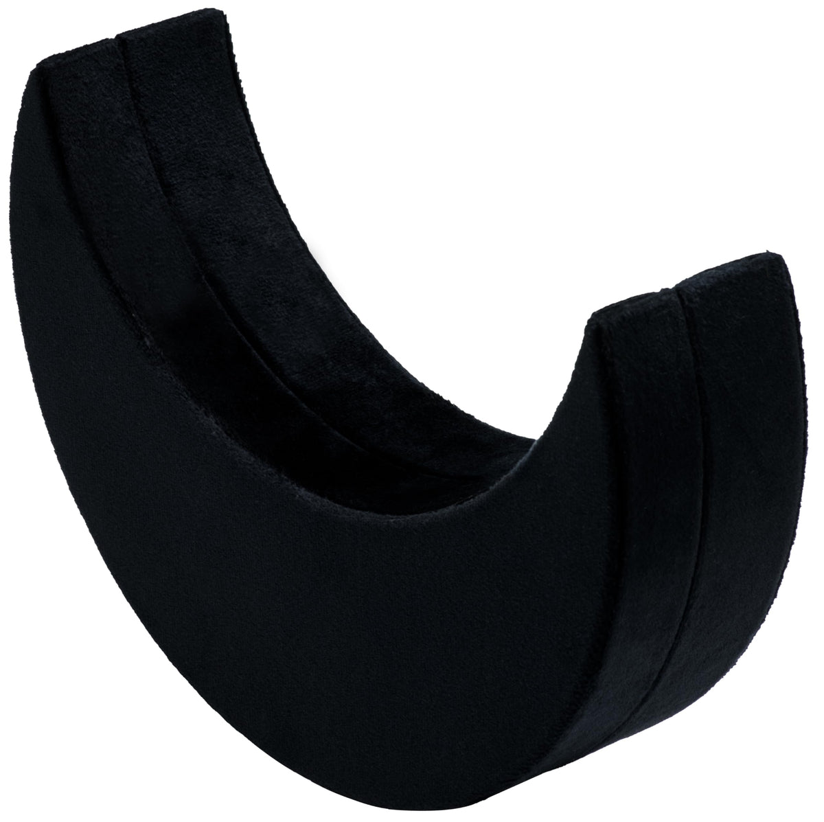 COWFEX Velvet Multiple Ring Box Organizer Display Tray Crescent Moon Shape Jewelry Box Earring Holder Case for Wedding Birthday Christmas Day (Black and Red)