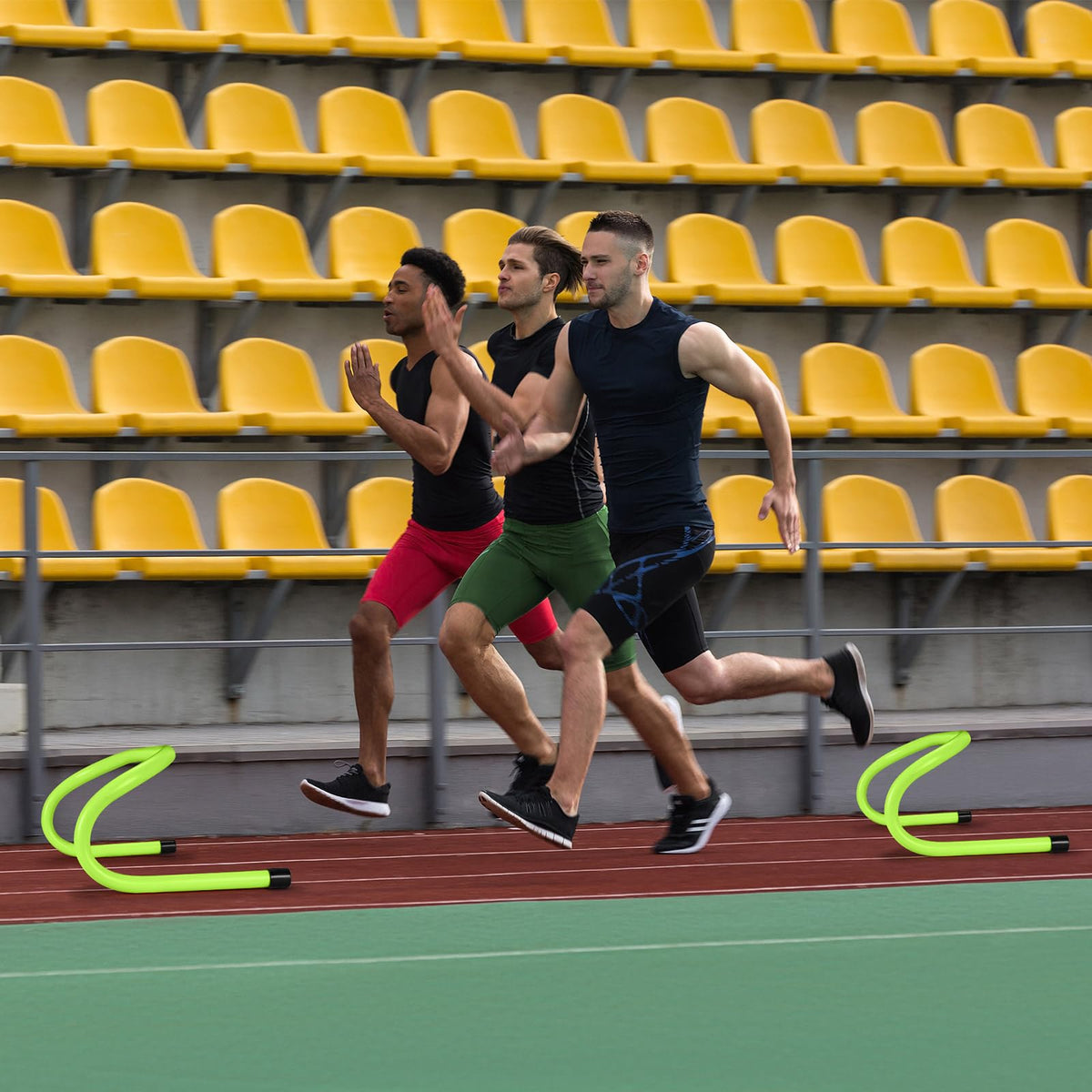 Wettarn 18 Pcs 6" Speed Training Hurdles Durable Agility Training Hurdle Agility Plyometric and All Purpose Equipment for Athletes, Soccer, Basketball(Green)