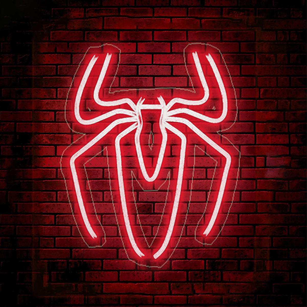 Spider Anime Room Decor Neon Sign - 9 Brightness Adjustments USB Powered Cute Spider Lamp for Boys Bedroom Wall Night Light, Happy Birthday Gift for Kids, Halloween Decoration (Red)