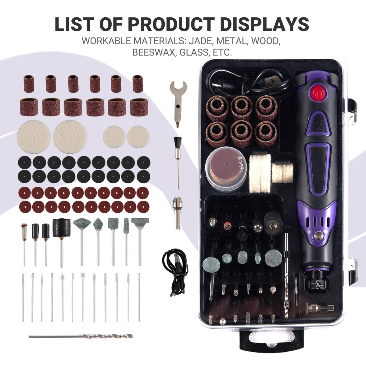 Engraving Pen Kit Rechargeable Cordless AMZNR,82 Accessories Engraving Tool for Metal,Wood,Glass,Plastic, Stone - Etching Pen - Mini Small Tool for Artisan Crafts Hand Engraver Tools Electric Carving