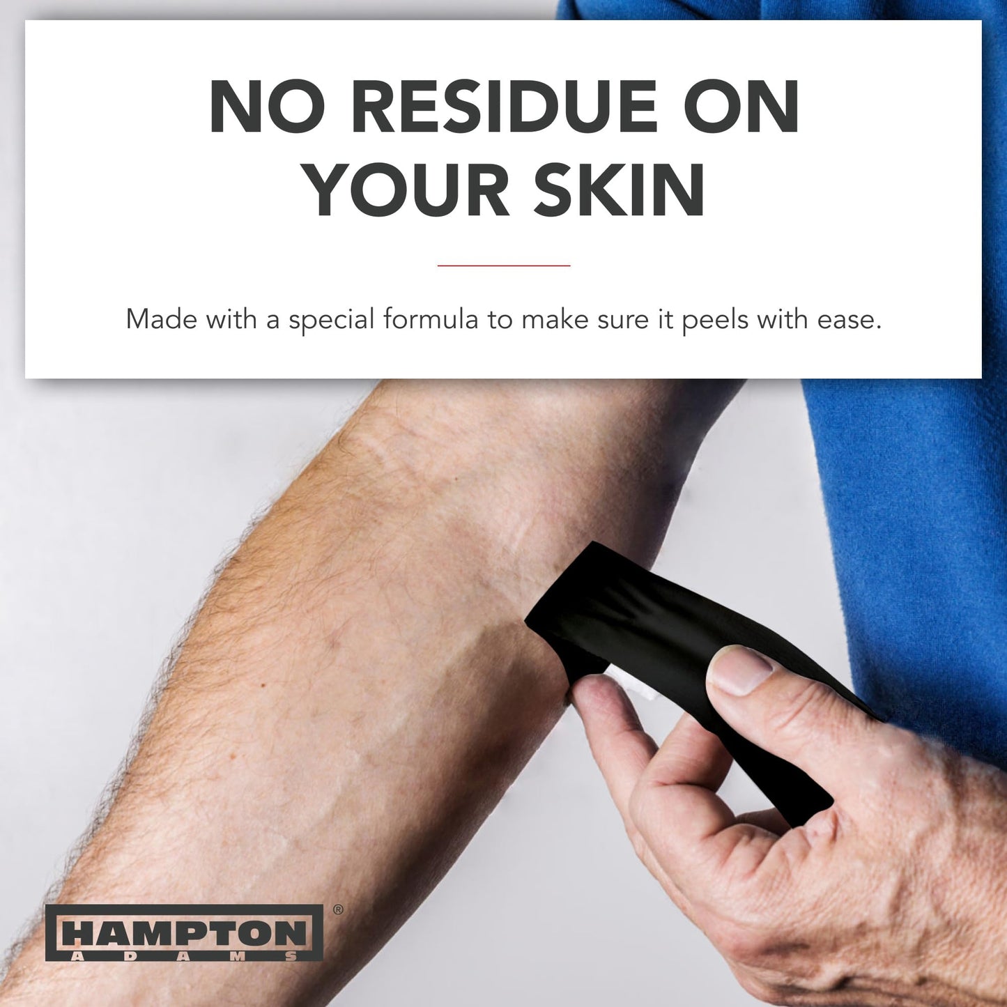 Hampton Adams | As Seen on Shark Tank | Original Sports Medical Athletic Tape (8-Pack) | 45ft Rolls | No Sticky Residue Easy Tear | for Athletes Trainers First Aid Injury Wrap | Ankles Wrist (Black)