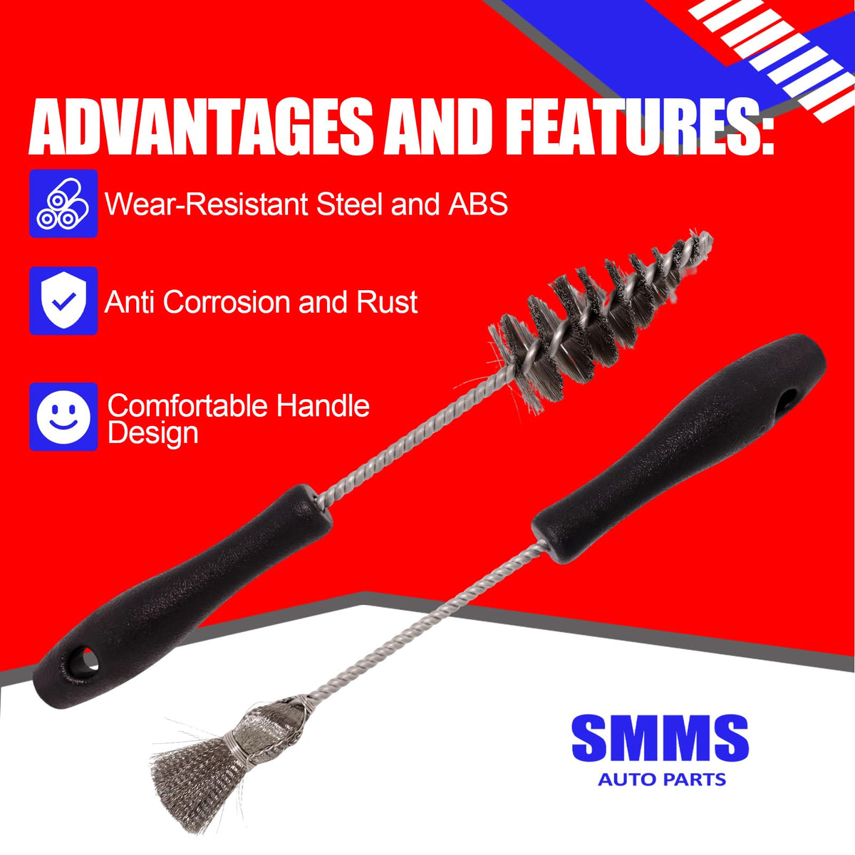 SMMS 2PCS Injector Sleeve Cup Bore Seat Cleaning Brush Kit for Ford Powerstroke 7.3L 6.0L 6.4L 6.7L 1994-2018, Caterpillar(CAT) 3126 C7 C9 Navistar, Replaces OE AP0084 AP0085 3252