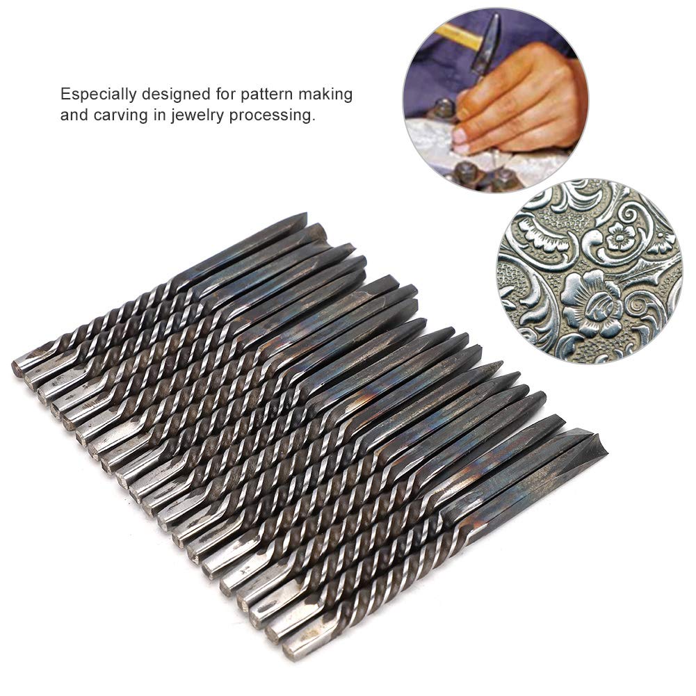 20pcs Professional Jewellery Carving Tools Set Jewellery Professional Jewellery Set Engraving Tool Metal Tool, Metal Carving Anvil Chisel