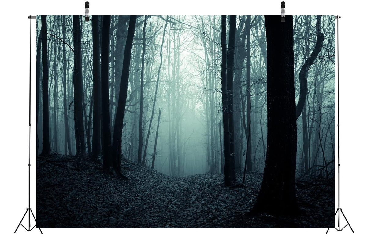 BELECO 7x5ft Fabric Spooky Dark Forest Backdrop Halloween Haunted Misty Woods Magic Grove Vampire Evil Trees Background Halloween Forest Party Decorations Photo Studio Prop