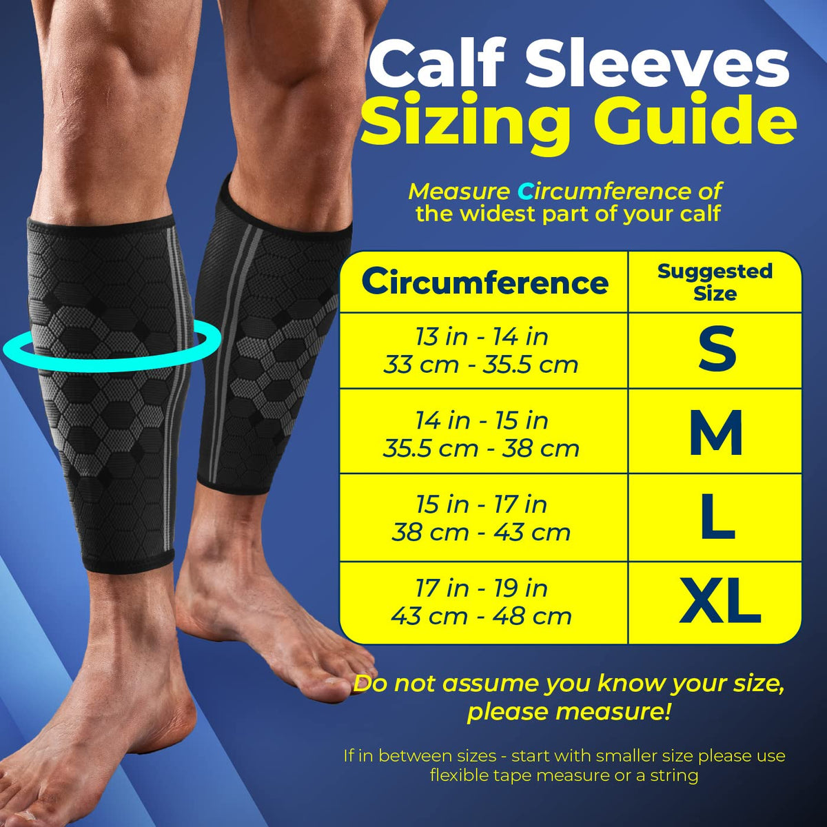 Sparthos Calf Compression Sleeve (Pair) – Leg Compression Brace for Men and Women – Shin Splint Calf Pain Relief Calves Blood Circulation Sports Support Running Walking Cycling Yoga (Black-M)
