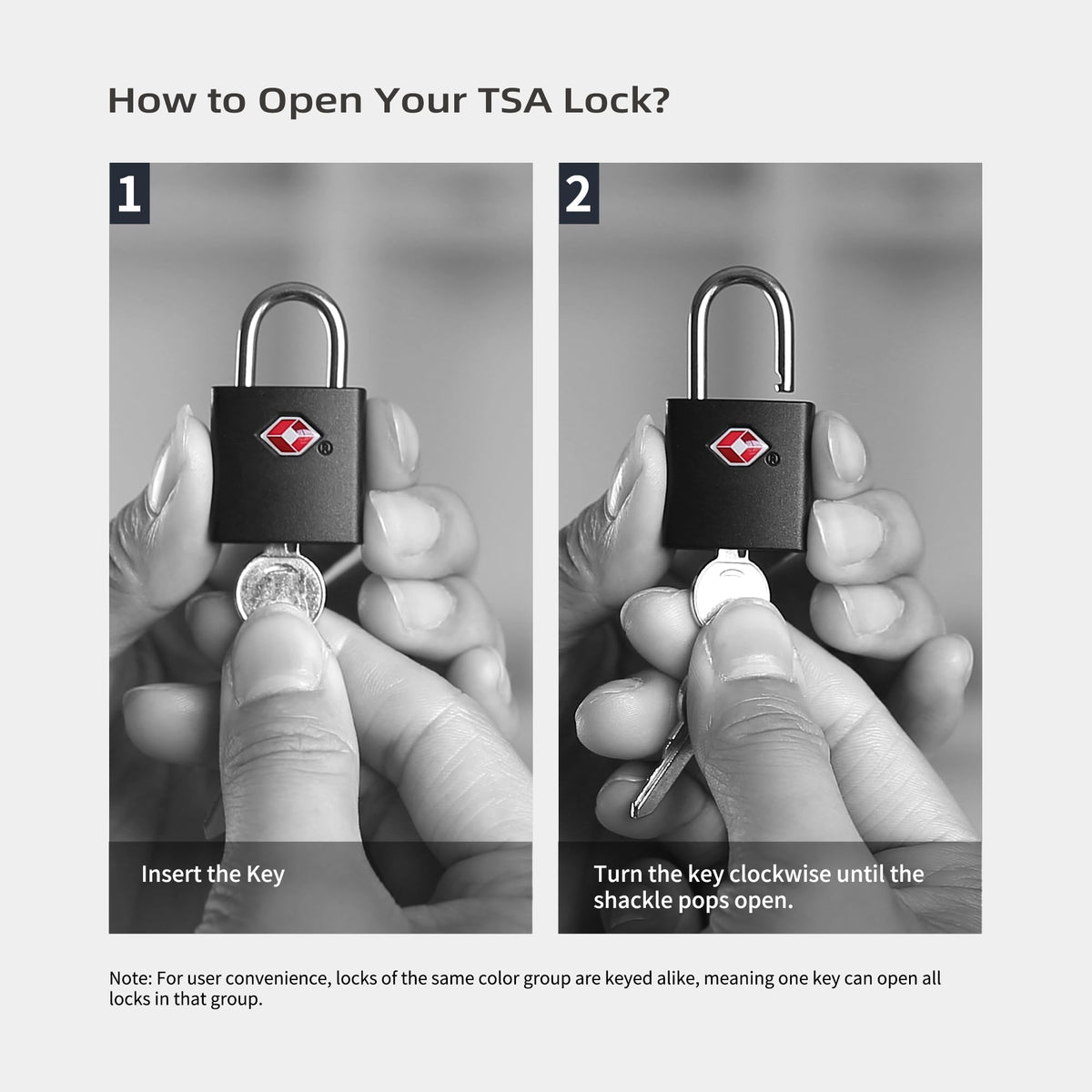UP Security TSA Locks for Luggage with Keys, Travel Luggage Locks TSA Approved 4 Pack, Small Padlock with Key, Keyed Alike Mini Padlock for Suitcase, Backpack, Bag, Zipper, Case, Box, Small Locker