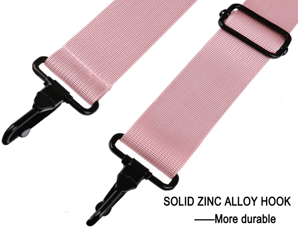 Shoulder Strap, Durable 55" Universal Replacement Laptop Shoulder Strap, Adjustable Comfortable Belt with Metal Hooks for Briefcase, Computer Messenger Bag, Laptop Case Luggage/Duffel/Camera, (Pink)