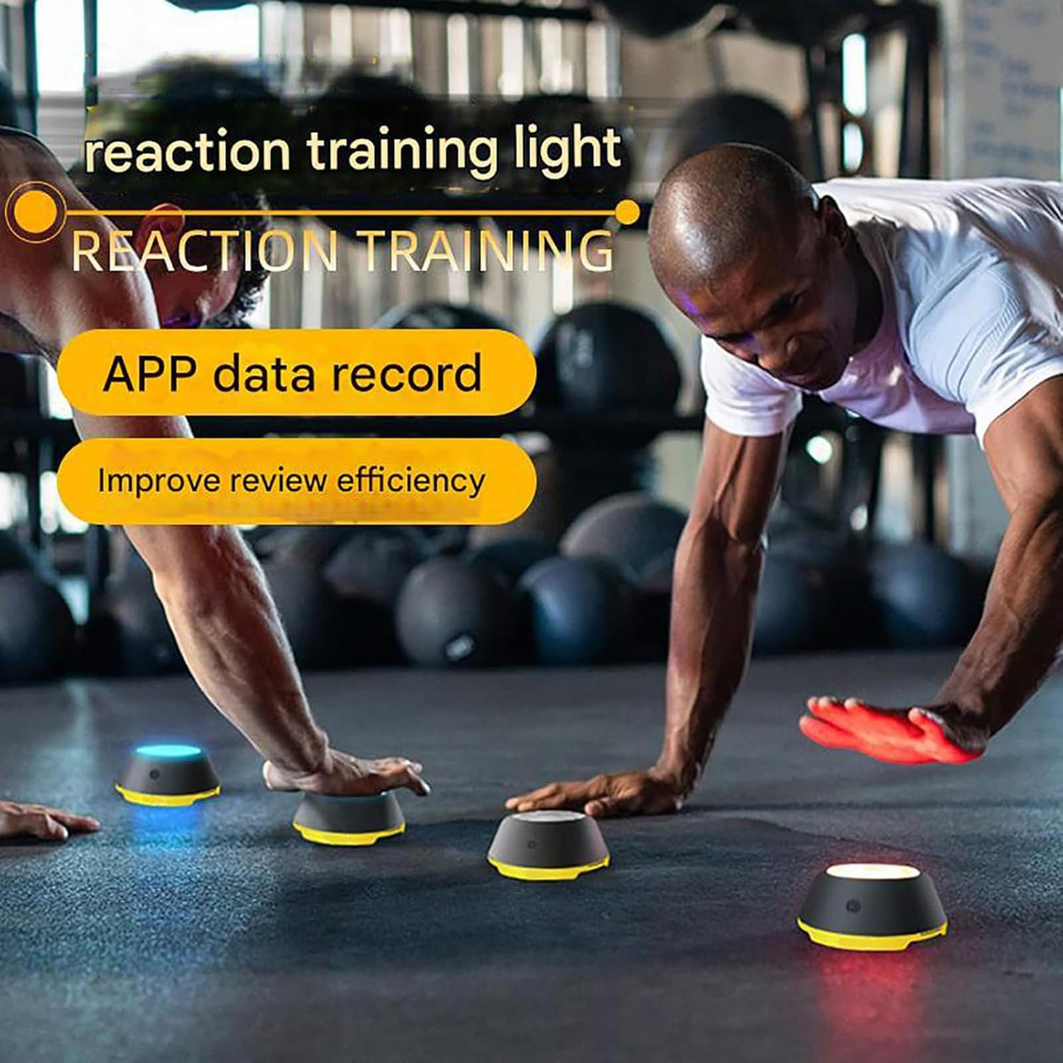 Rzjoke Reaction Training Lights Improves Reaction Speed and Agility，Reaction Training for Thletes, Trainers, Coaches, Fitness Trainers, Physical Educators,Physical Therapy (4 Pack)