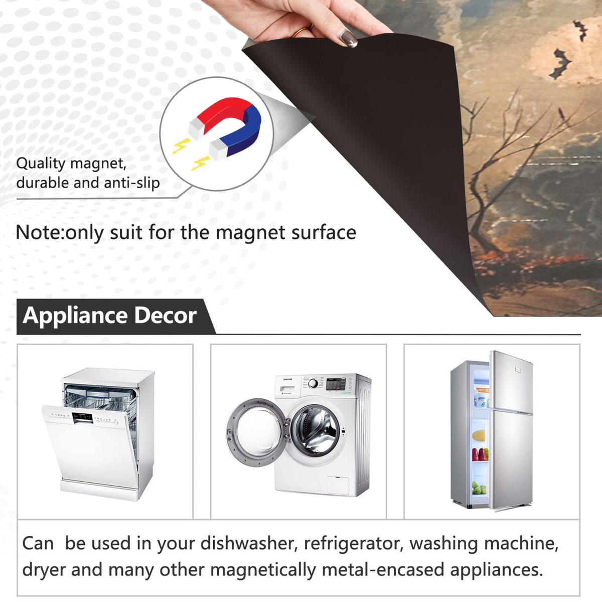 Halloween Pumpkin Lantern Dishwasher Stickers Magnetic Cover Spooky Bat Raven Kitchen Fridge Magnet Covers Decals Home Decorations Vinyl Sticker Reusable 23W x 26H inches