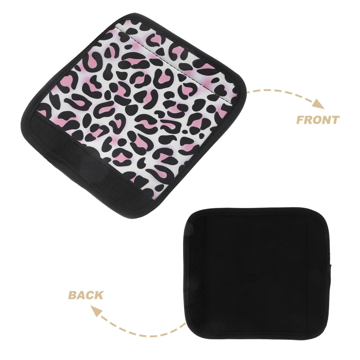 OHPHCALL Barbell Pad Set 2Pcs with Leopard Print Dumbbell Handle Covers Horizontal Bars Sleeve Non-Slip Protective Grip Pads for Pull Up and Weight Lifting Training