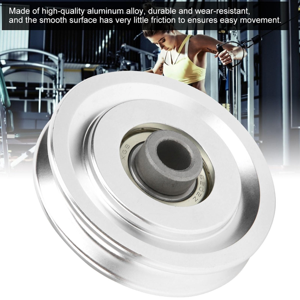 Jwthee Aluminum Pulleys for Cable Machine, 2 PCS Pulley Wheel Universal Bearing Wheel for Home Gym Exercise Machine Attachments (70mm)