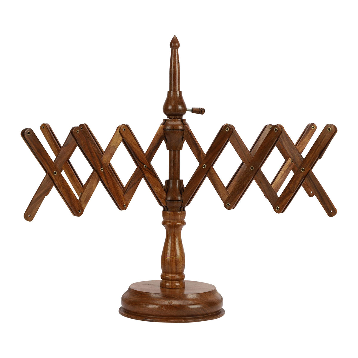 Bhartiya Handicrafts Wooden Yarn Swift Table Top Knitting & Crochet Accessories | Umbrella Holder - Hand Operated Knitting Winding Tools Wool Winder (Yarn Swift)