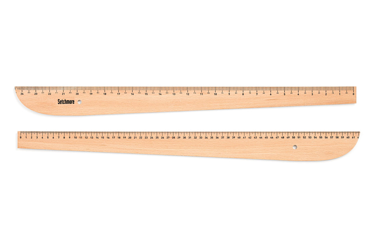 Setchmore 7 Piece Beech Wood Sewing Ruler Set, Wooden Pattern Making & Drafting Tools for Dressmaking Tailoring & Fashion Designer, with Straight Edge, Triangle, French & Hip Curve & Vary Form Curve