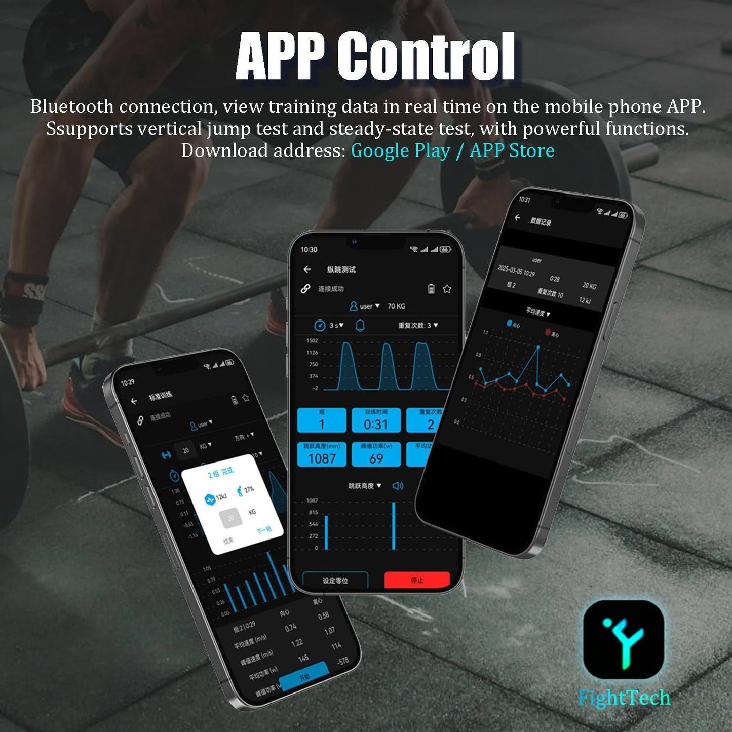 richigblosmum 50H Cordless VBT Tracker with App & Voice Feedback, Gym Linear Encoder for Real-Time Speed & Power, Full Kit for Squats, Lifts & Sled Drags