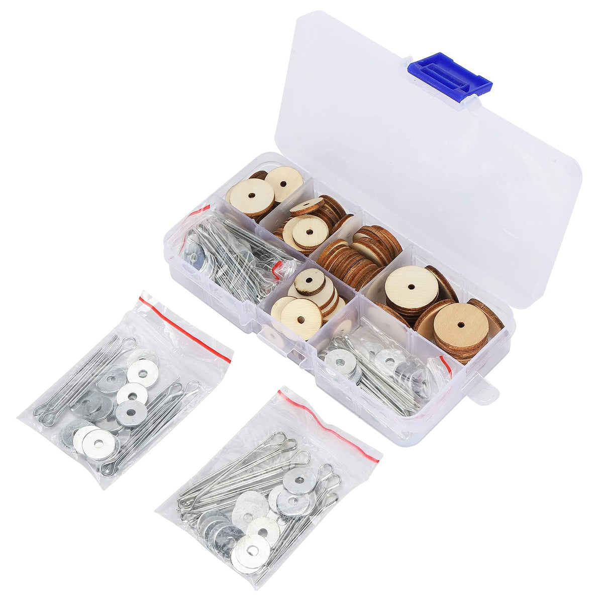 KooingTech Doll Joints, Craft Joint Doll Making Supplies 50 Sets Doll Movable Joints with Storage Box, Toy Joints Compatible with Teddy Bear Craft Doll Joint 12 14 16 18 20MM