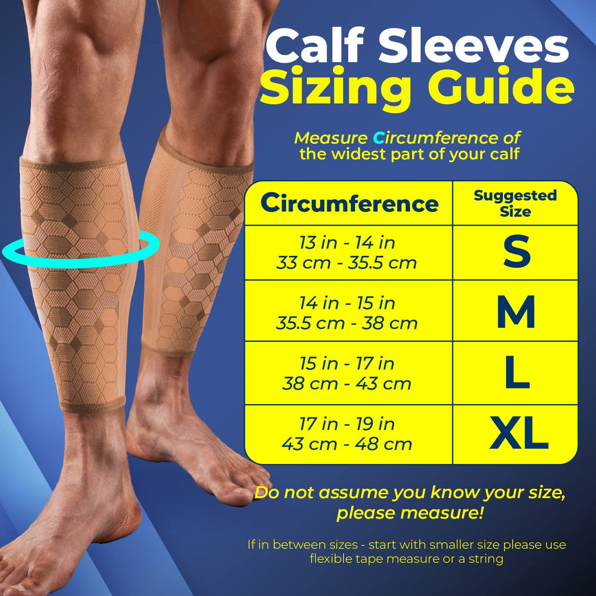 Sparthos Calf Compression Sleeves (Pair) – Leg Compression Socks for Men and Women – for Shin Splint, Calf Pain Relief, Air Travel Flight, Nurses, Maternity Basketball Football Soccer (Beige-L)