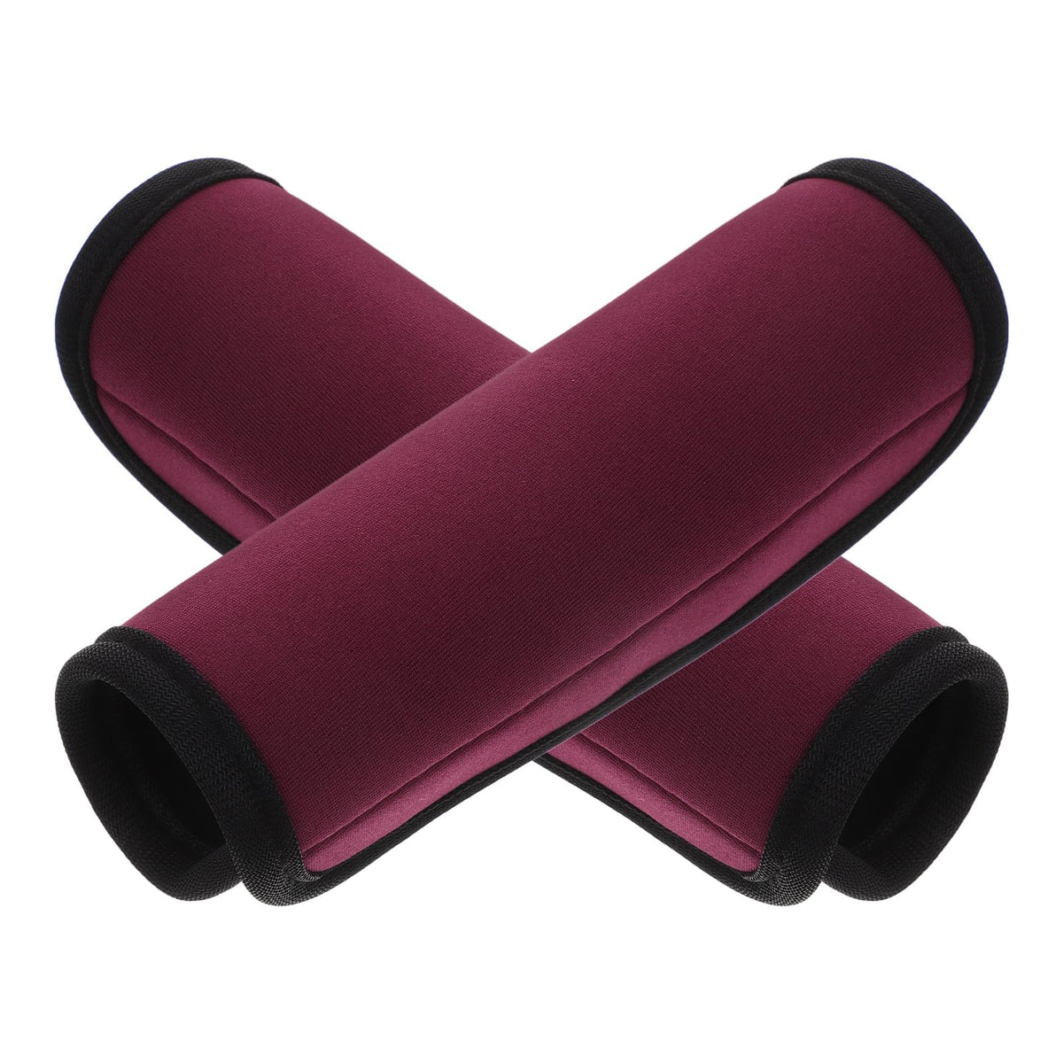 Beavorty 2pcs Barbell Sleeve Gym Equipment Grip Pads Anti-Slip Weight Lifting Covers Detachable Burgundy Pull-up Bar Accessories for Strength Training