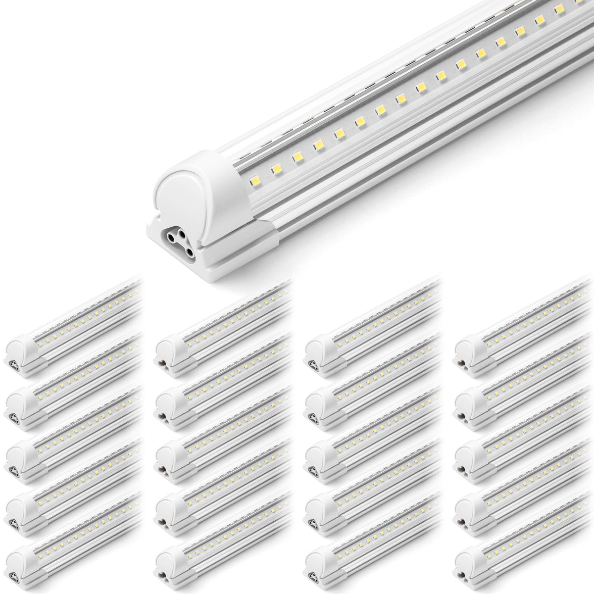 Barrina LED Shop Light, 40W 5500LM, 4FT V Shape T8 Fixture, Aluminum, Daylight White, Model BAL40, 20 Packs