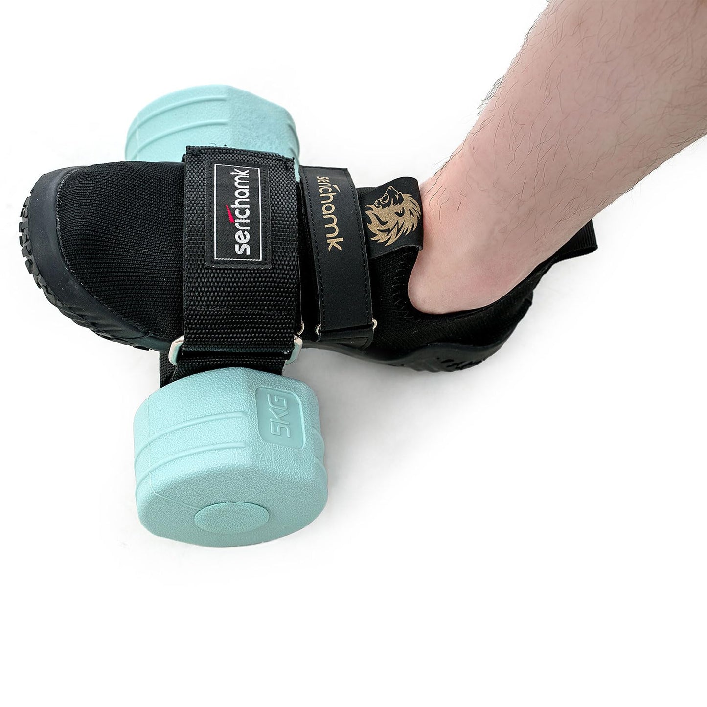 Feet Dumbbell Attachment, Tibialis Trainer Ankle Straps for Feet Weight Lifting Shin Splint, Hamstring Curls, Leg Curl Attachment at Home Gym Equipment 1pc
