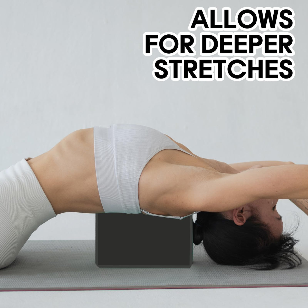Kenhihi Yoga Block - Unsupported Latex Eva foam - Soft non slip surface with bevel for yoga, pilates, meditation - Yoga accessories for stability, balance and deep stretching(1pack black)