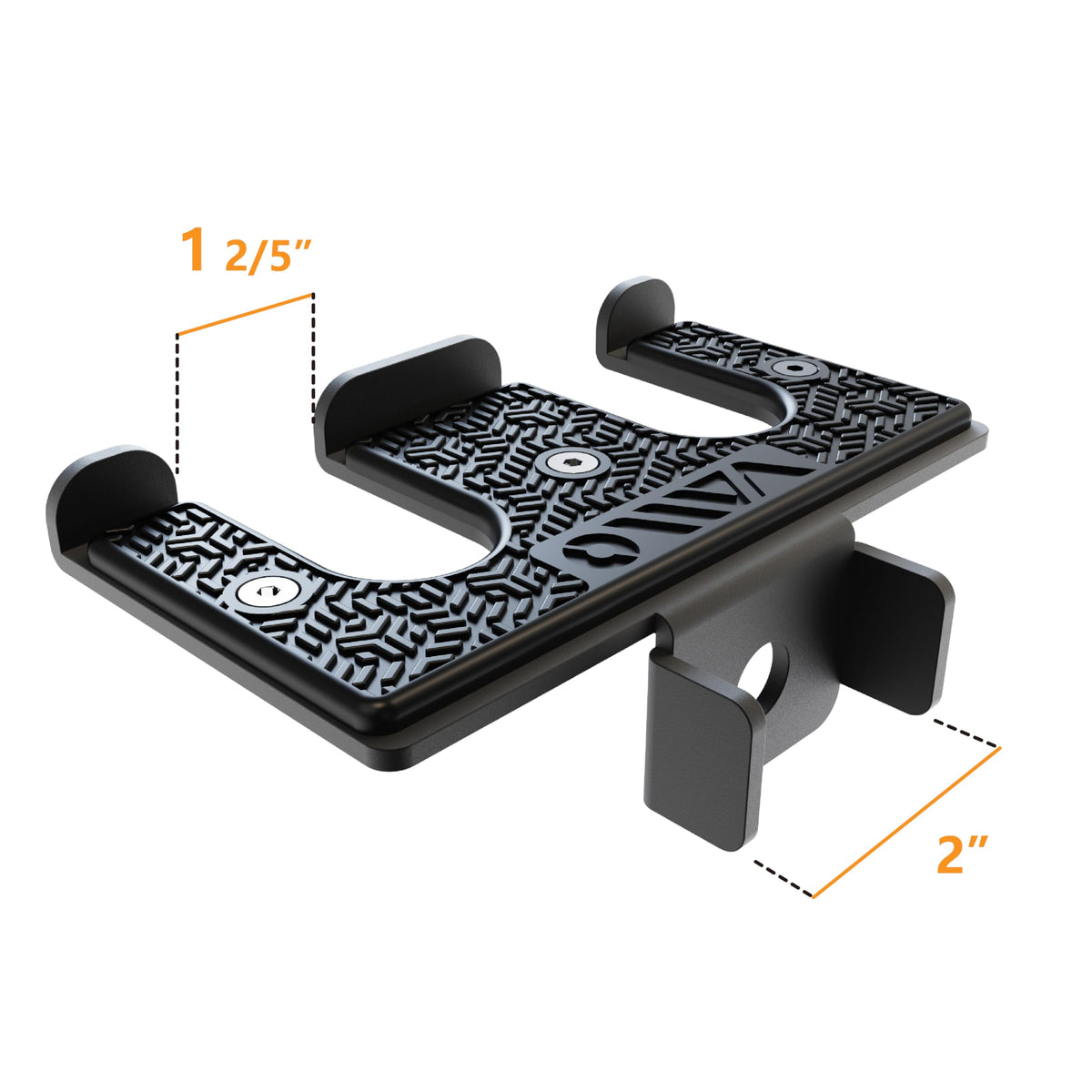 VAIIO 2-in-1 Double Olympic Barbell Holder and Resistance Band Anchor for 2x2 Power Racks, Fits 5/8"-1" Holes, Heavy Duty Steel Bar Storage Hanger with Protective Padding