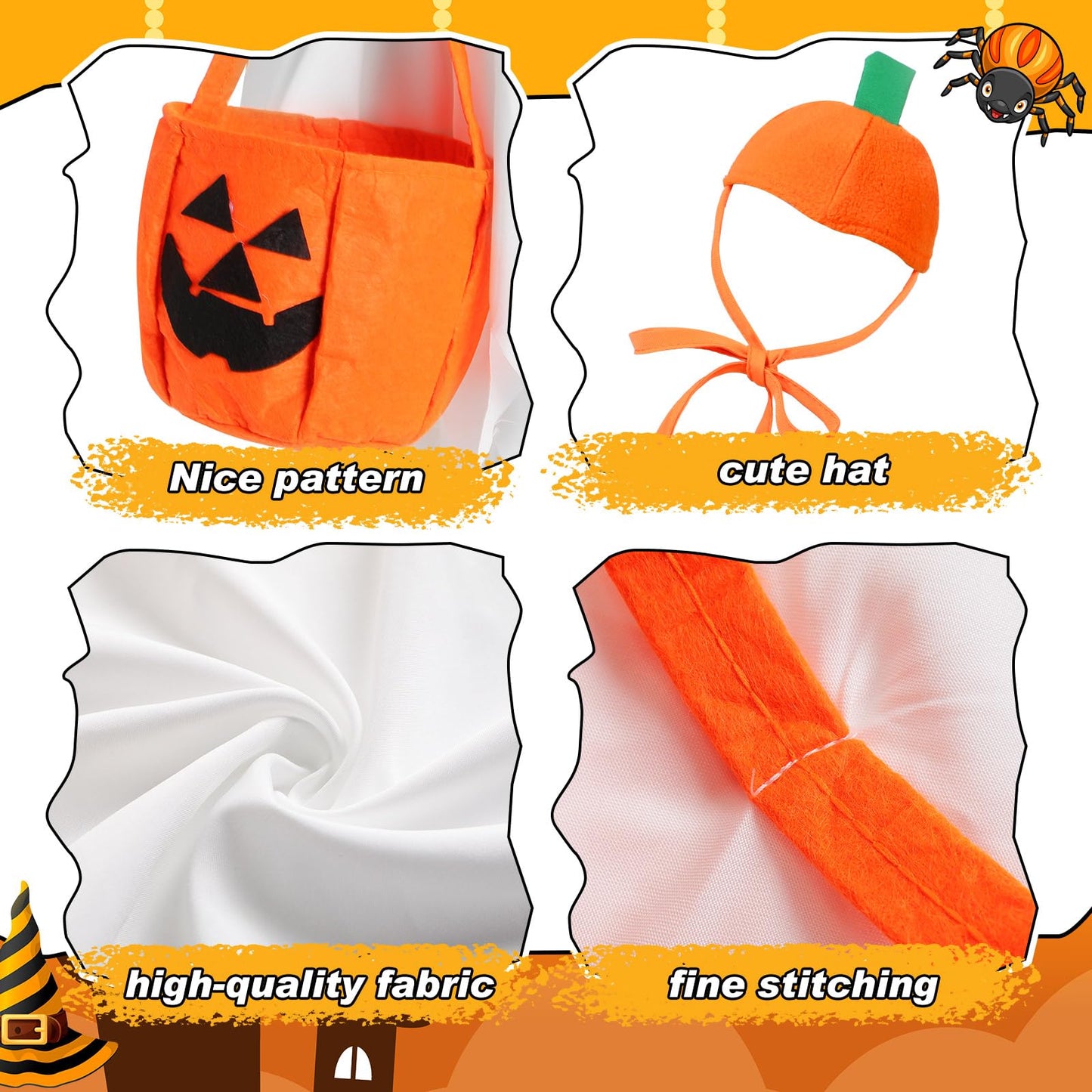 Silicherry 2 Set Halloween Goose Outfit Lawn Porch Goose Cloths Plastic Clothing Fall Halloween Outfit for 23 Inches Outdoor Patio Yard Lawn Art Decoration
