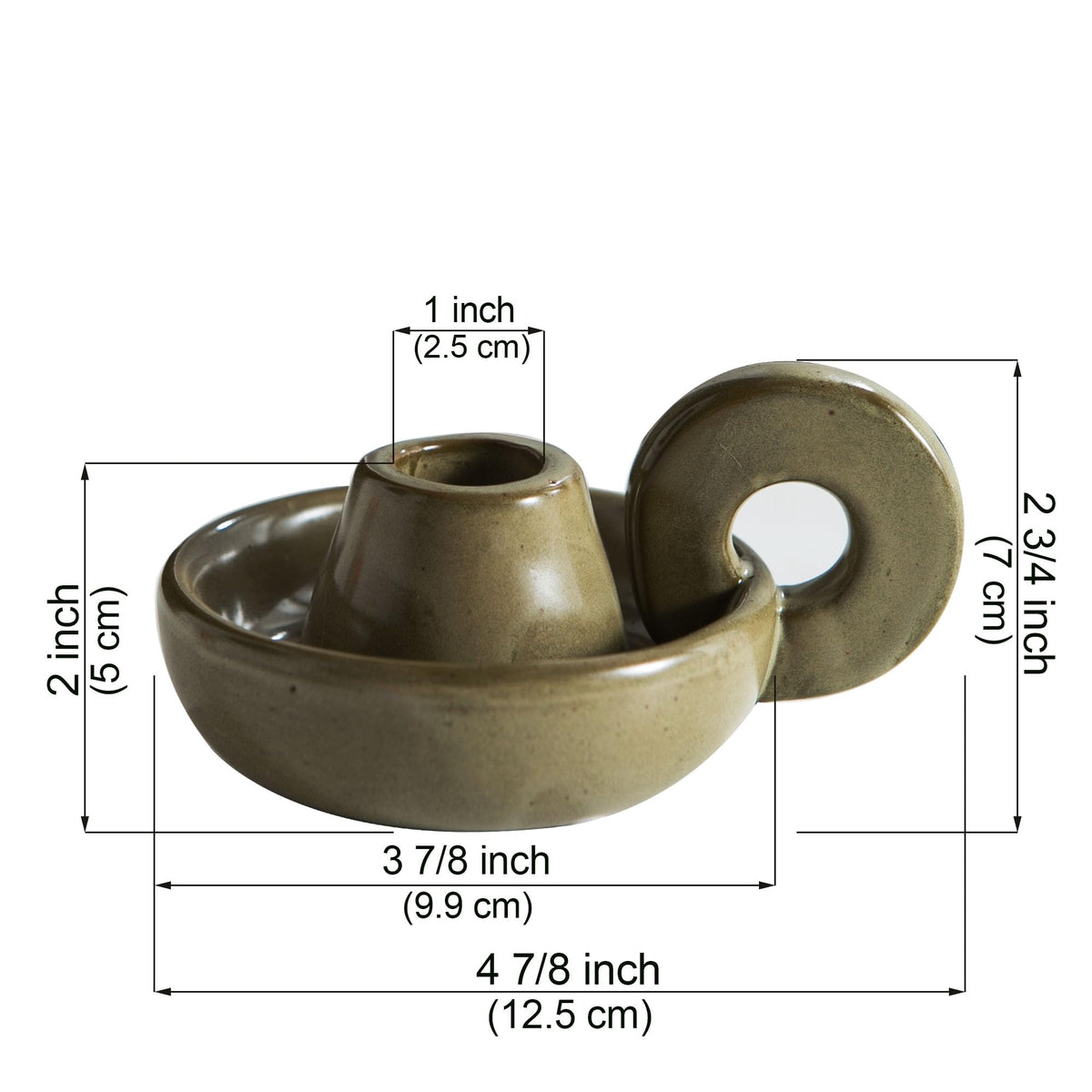 Kendiis Candle Holder Ceramic Candlestick Holder, Candlelight Stand for Spell Candles, Taper Candles, and Incense, Halloween Christmas Dining Room Home Decoration Display