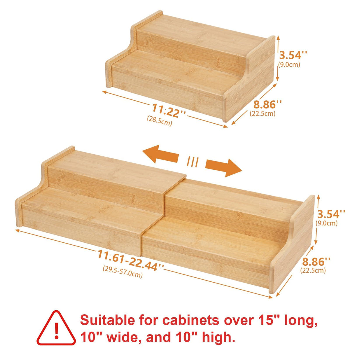 Hongtamoya 2-Tier Expandable Bamboo Coffee Mug Holder, Mug Organizer for Kitchen Cabinets, Mug Cup Rack, Multi-Functional Cup Holder Shelf, Coffee Bar Organizer, Home