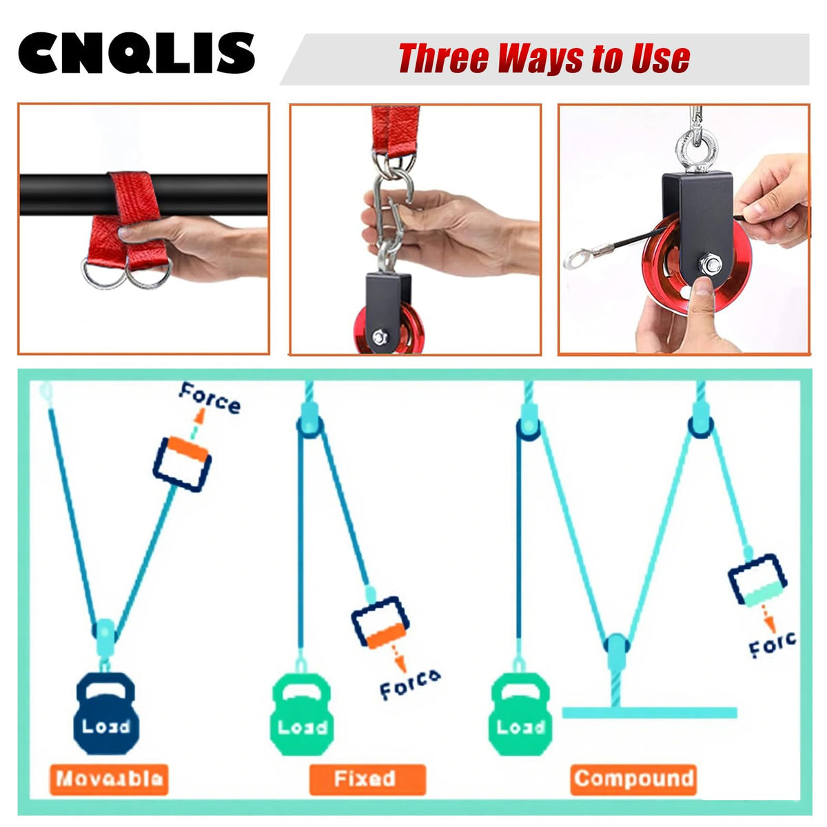 CNQLIS Cable Pulley Wheel for Home Gym Pulley System,90mm Aluminium Alloy Gym Pulley for Maximum 660LBS Load, for poleas. para Gym
