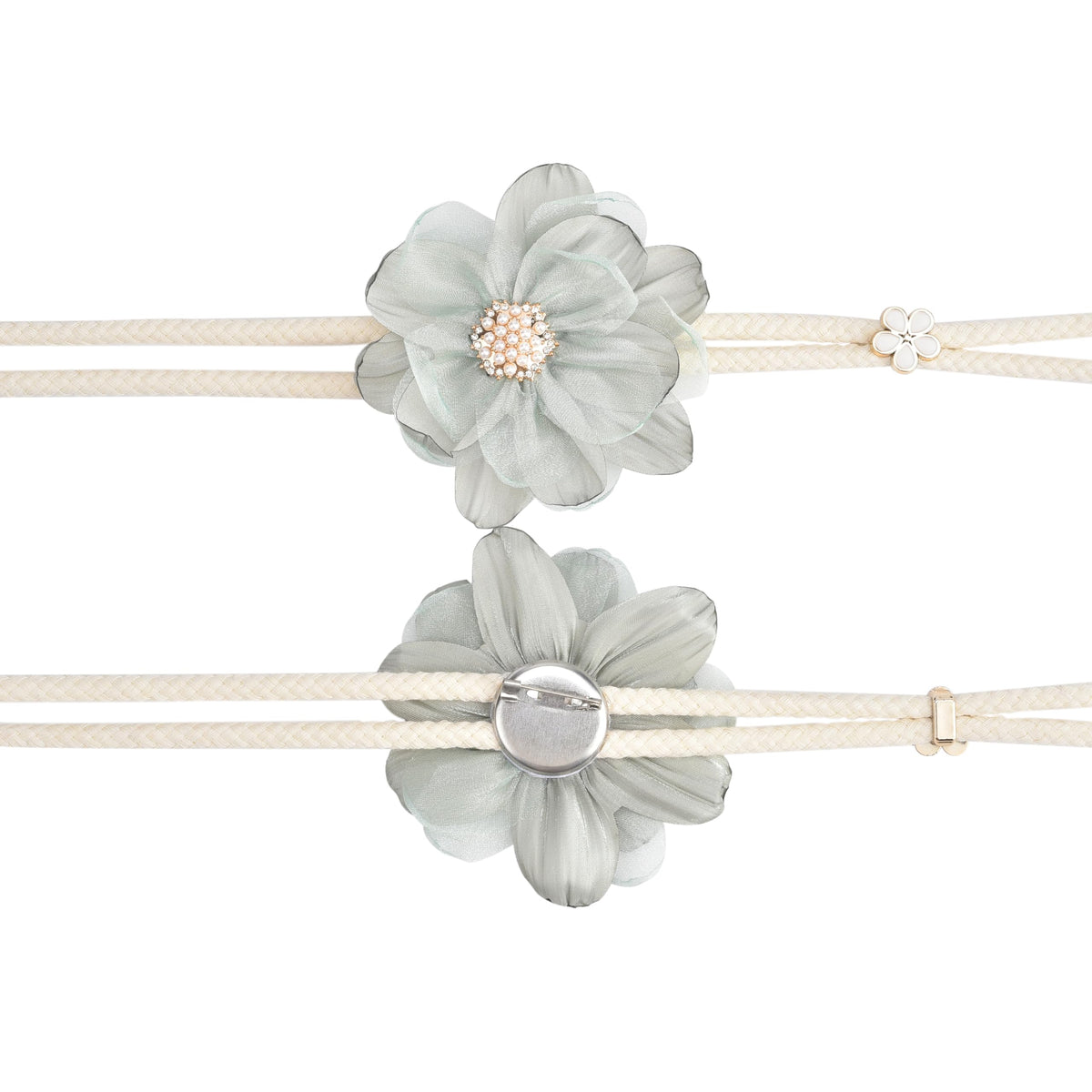 SUQ I OME Lotus Flower Curtain tiebacks holdbacks Holder for Curtain Decoration in Summer for Bedroom Decorations (Green)