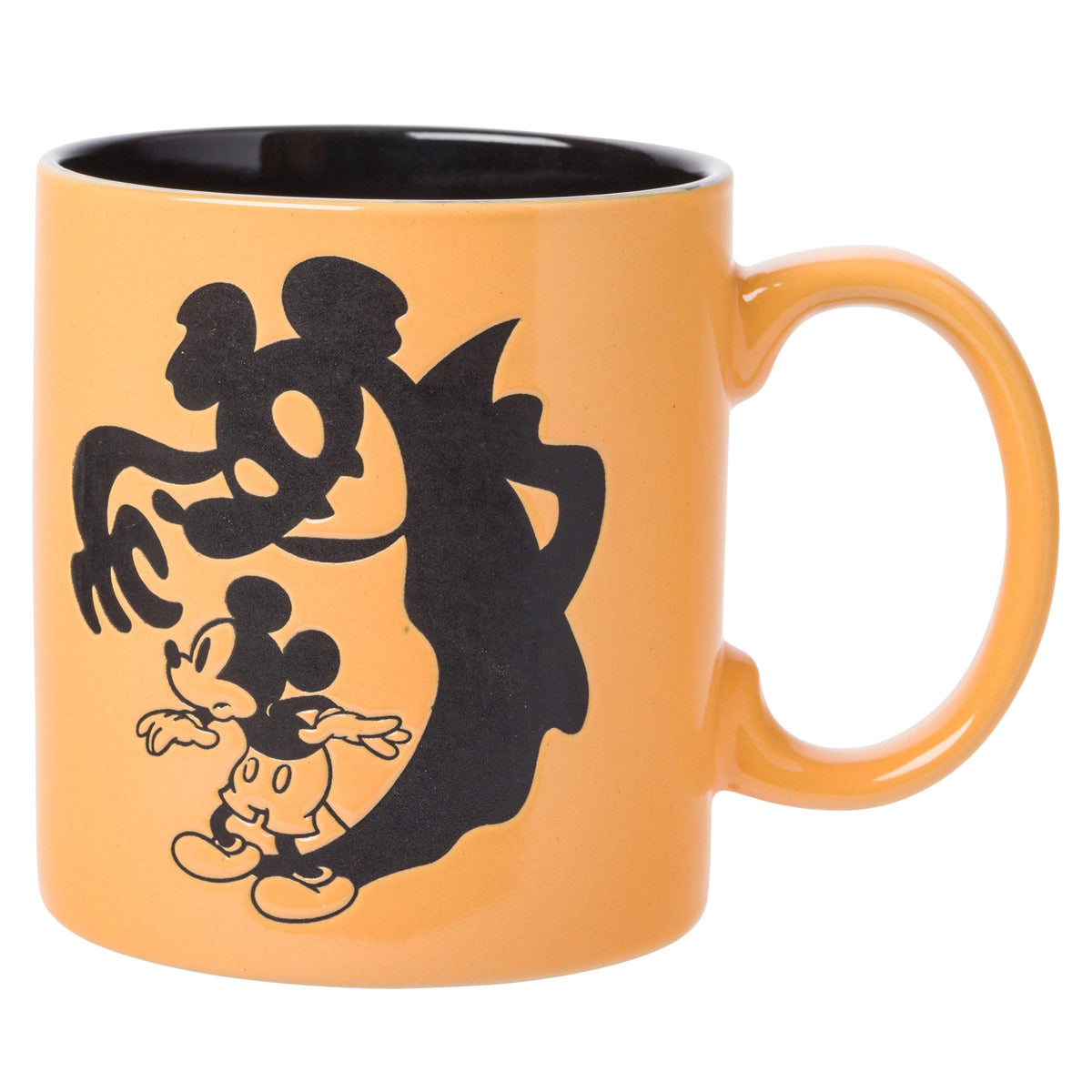 Silver Buffalo Disney Mickey Mouse Halloween Spooky Ghost Shadow Wax Resist Ceramic Mug, 20 Ounces