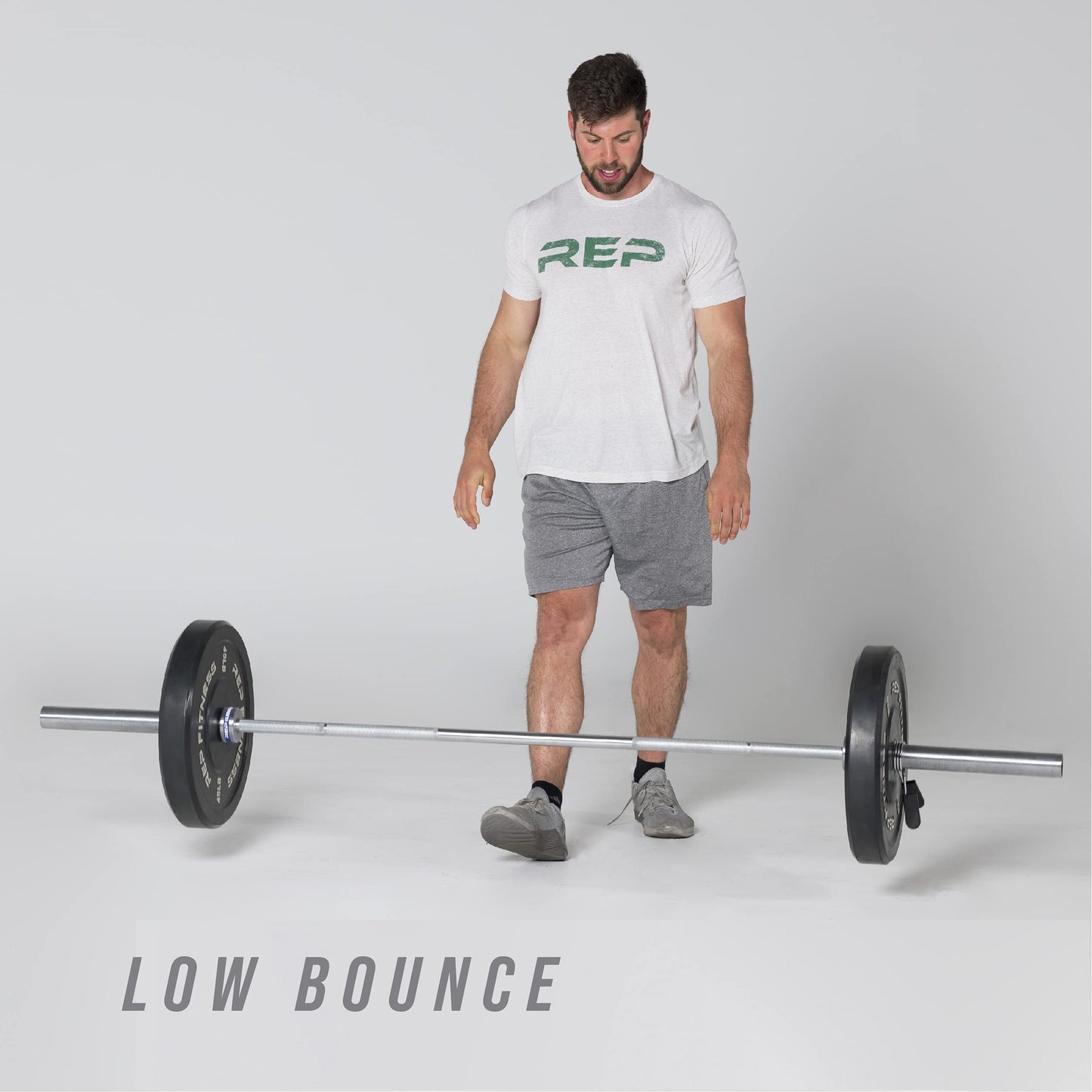 REP Fitness Rubber Bumper Plates, 35 LB Set, Olympic Standard Weights, Shock Absorbing Low Bounce Design, For Home Gyms, Fitness Centers, Strength Workouts, Barbell Use