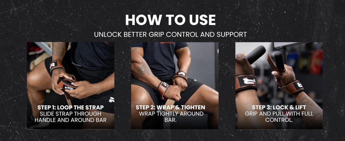 Iron Rebel Leather Lifting Straps (Pair) - Premium Heavy Duty Leather Wrist Straps for Weightlifting, Bodybuilding & Powerlifting - Durable Leather Gym Straps for Deadlifts & Pull-Ups - Men & Women