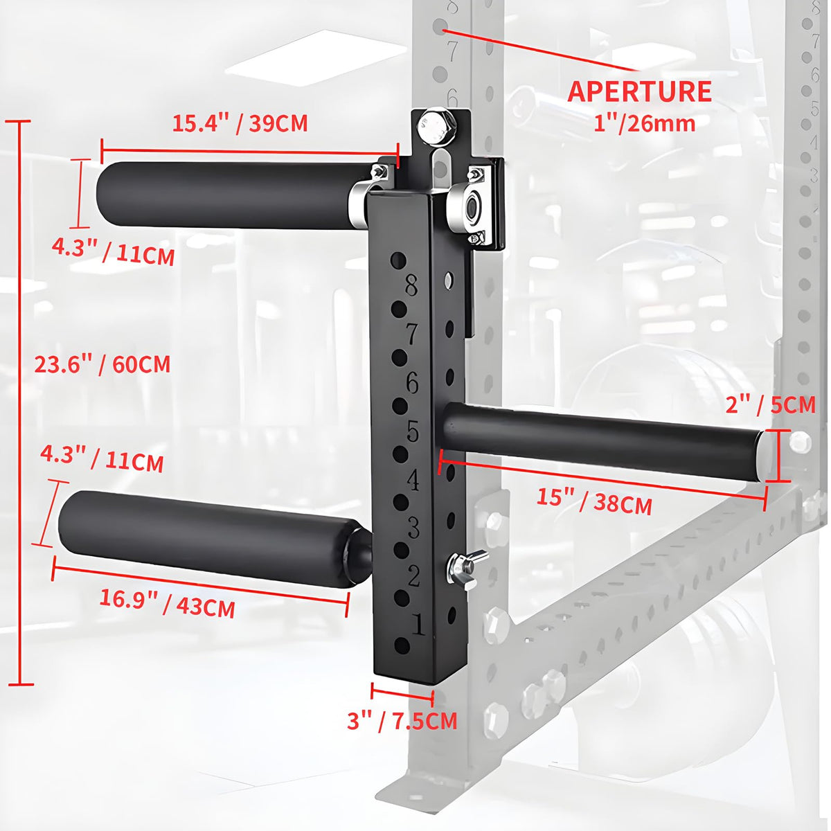 MARLANG Leg Extension and Curl Machine for Power Rack Attachments, Leg Extension Attachment for Home Gym, Leg Curl Attachment for Workout Equipment (5/8" / 16mm Hole)