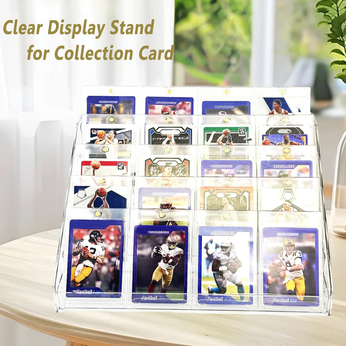 GYSLEOT 2 Pack 7-Tier Acrylic Card Display Stand, Versatile Sticker Display Rack Holder for Greeting Card Business Brochure Postcard Portable Card Display Shelf for Vendors Craft Trade Shows