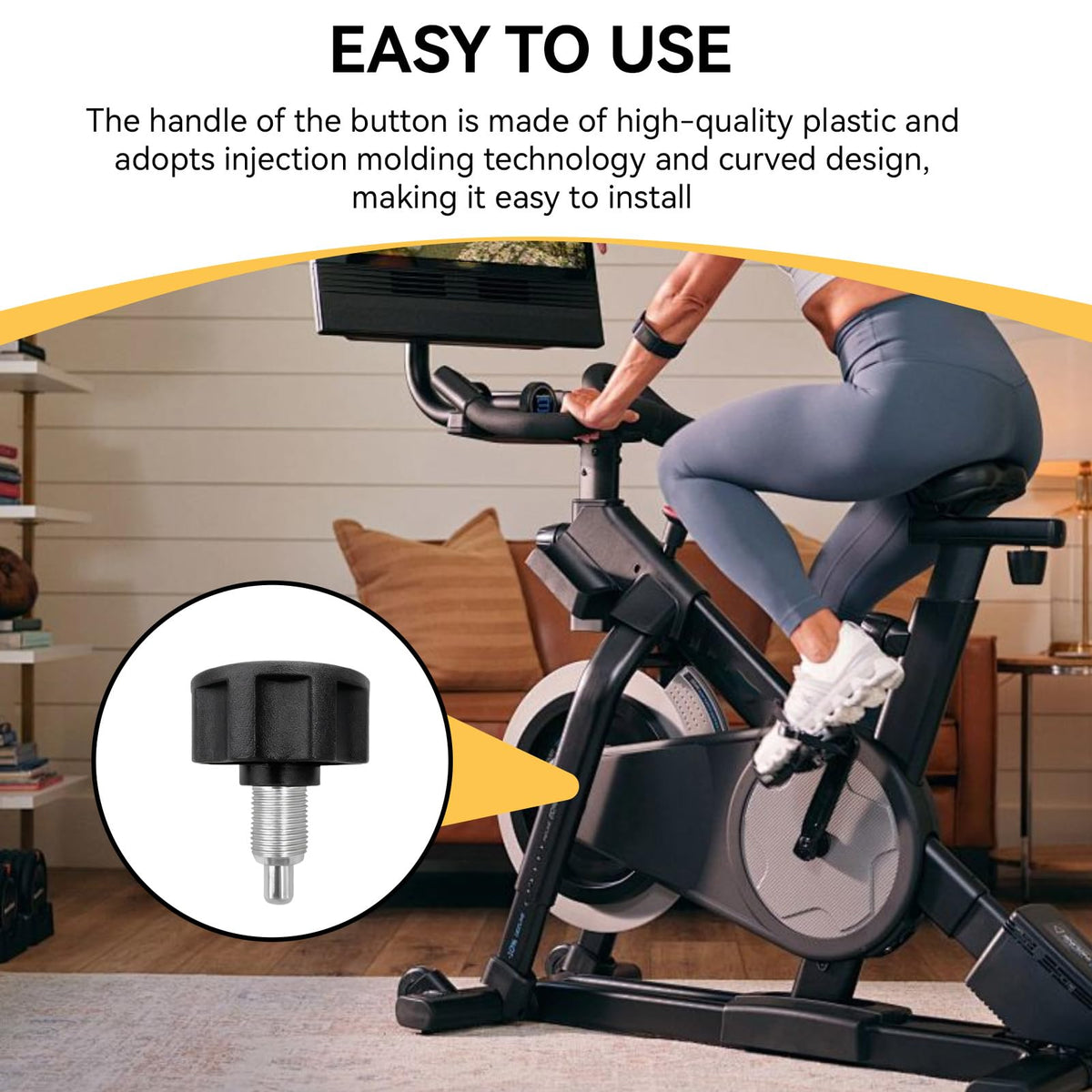 Frdhee 4Pcs Pop Pull Pin Knob M16, Adjustment Fitness Pop Pull Pin Knob for Fitness Equipment, Exercise Bike Pin Knob Replacement Parts for Fitness Equipment Exercise Machines